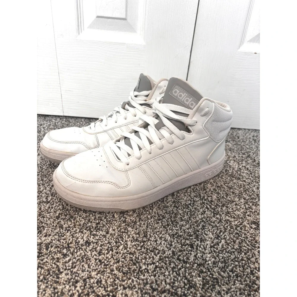 Adidas Hoops Mid 2.0 Sneakers High Top Shoes White Athletic Shoes SIZE‎ 10